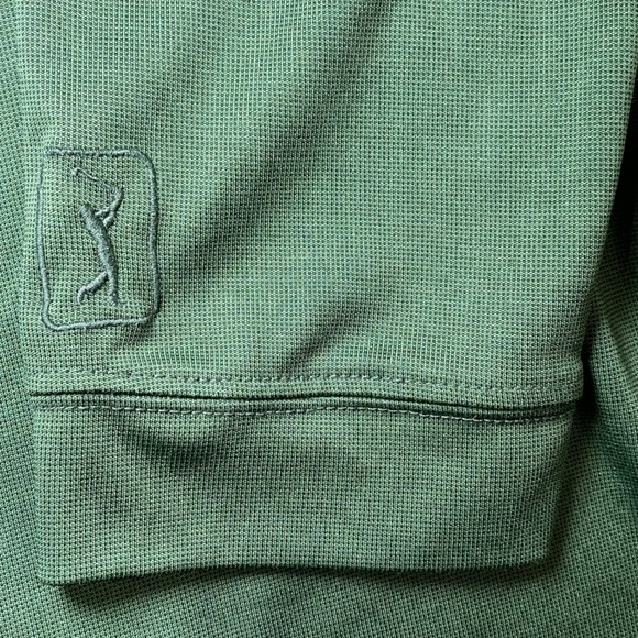 PGA Tour Long Sleeve Polo Men's XXL Green Performance Golf Shirt Breathable EUC - Picture 5 of 6